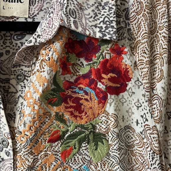 Savanna Jane Red and Blue Bishop Sleeve Shirt Dress - Picture 4 of 6